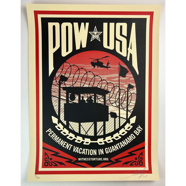 SHEPARD FAIREY (OBEY GIANT) - 2007 - POW USA (GUANTANAMO BAY)