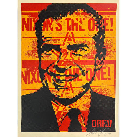 SHEPARD FAIREY (OBEY GIANT) - 2001 - NIXON POSTER (NIXON'S THE ONE)