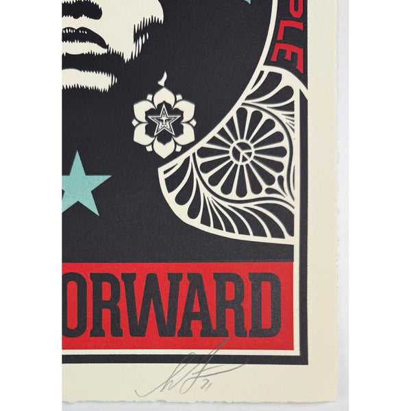 SHEPARD FAIREY (OBEY GIANT) - 2021 - PUSH FORWARD (LETTERPRESS)