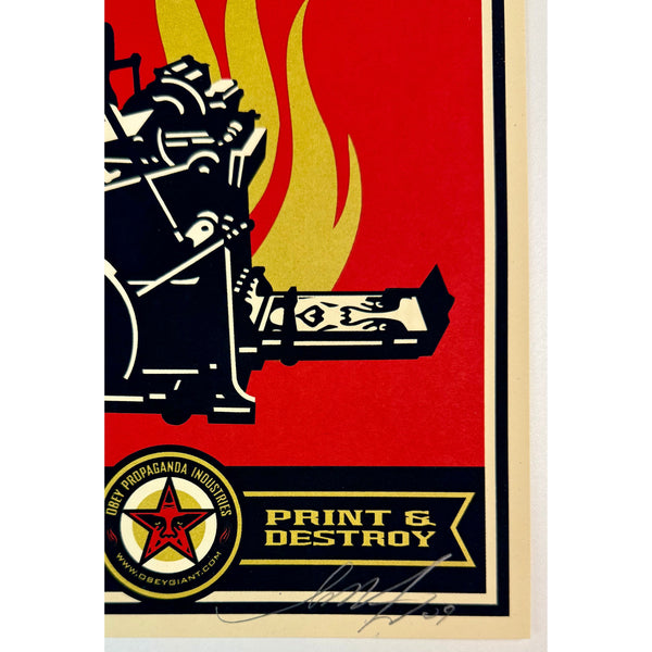 SHEPARD FAIREY (OBEY GIANT) - 2009 - PRINT & DESTROY