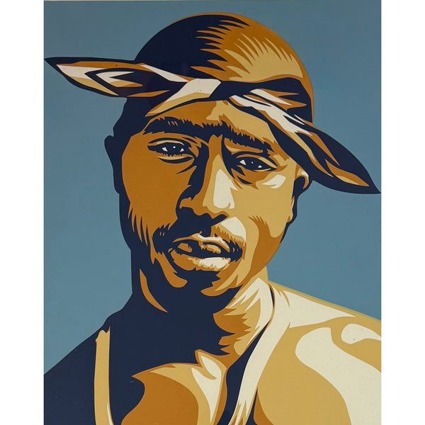 SHEPARD FAIREY (OBEY GIANT) - 2004 - TUPAC (BLUE)