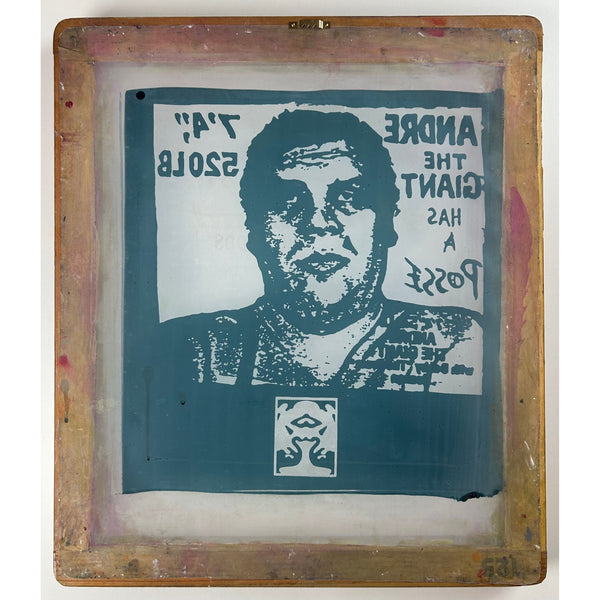 SHEPARD FAIREY (OBEY GIANT) - 2015 - ANDRE THE GIANT HAS A POSSE / ORIGINAL USED SILK SCREEN FRAME